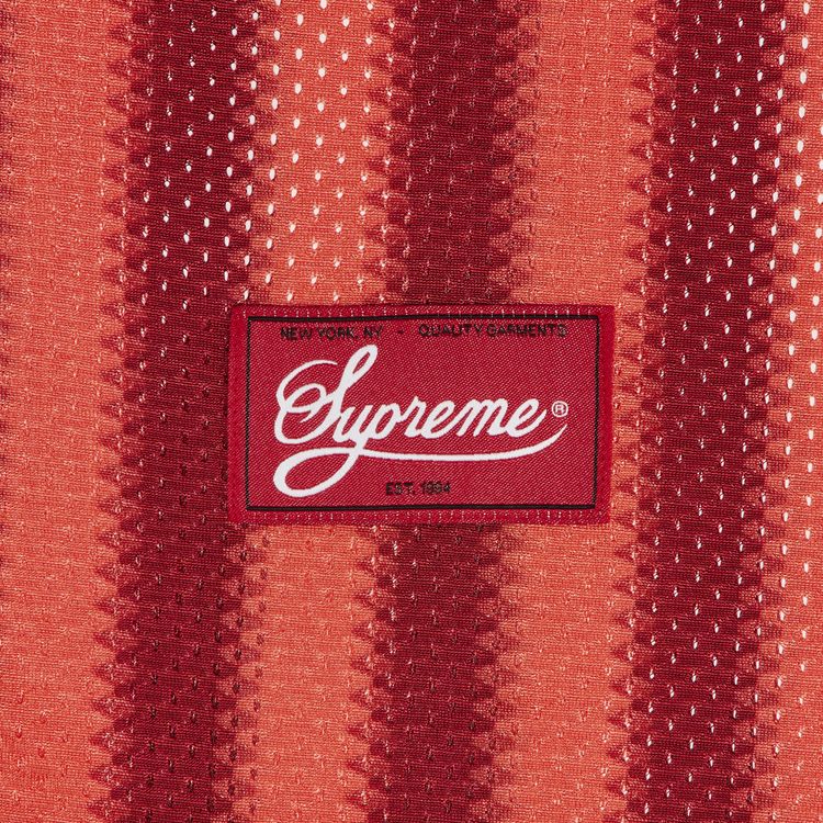 Supreme Stripe Mesh Tank Top Red