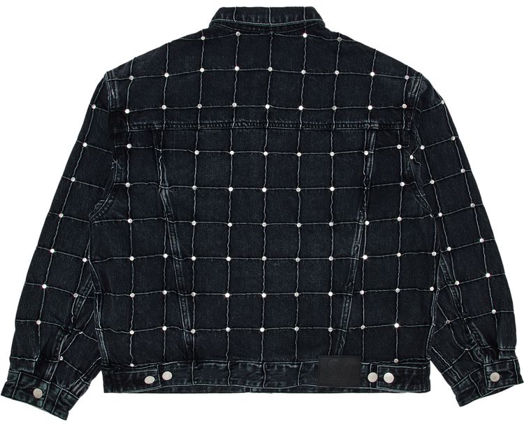 Supreme Studded Seam Denim Trucker Jacket Black