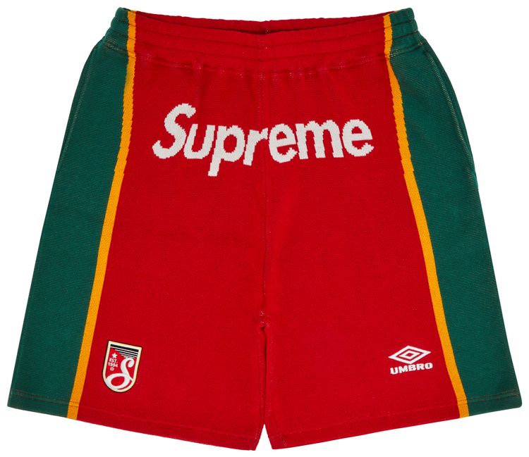 Supreme x Umbro Knit Soccer Short Red