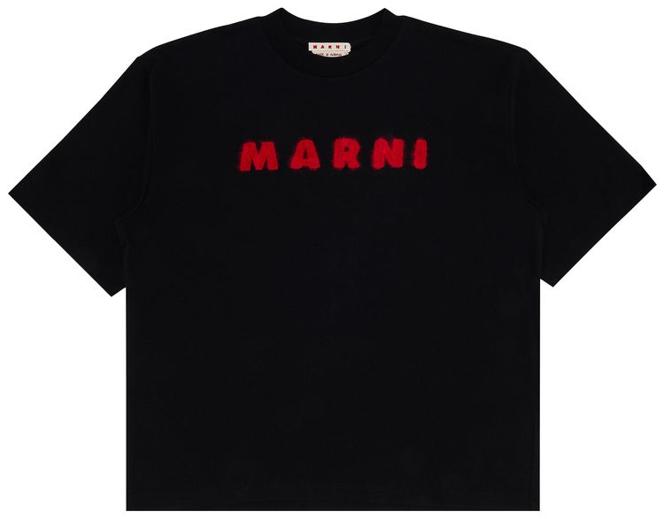 Marni Organic Compact Jersey T Shirt Black