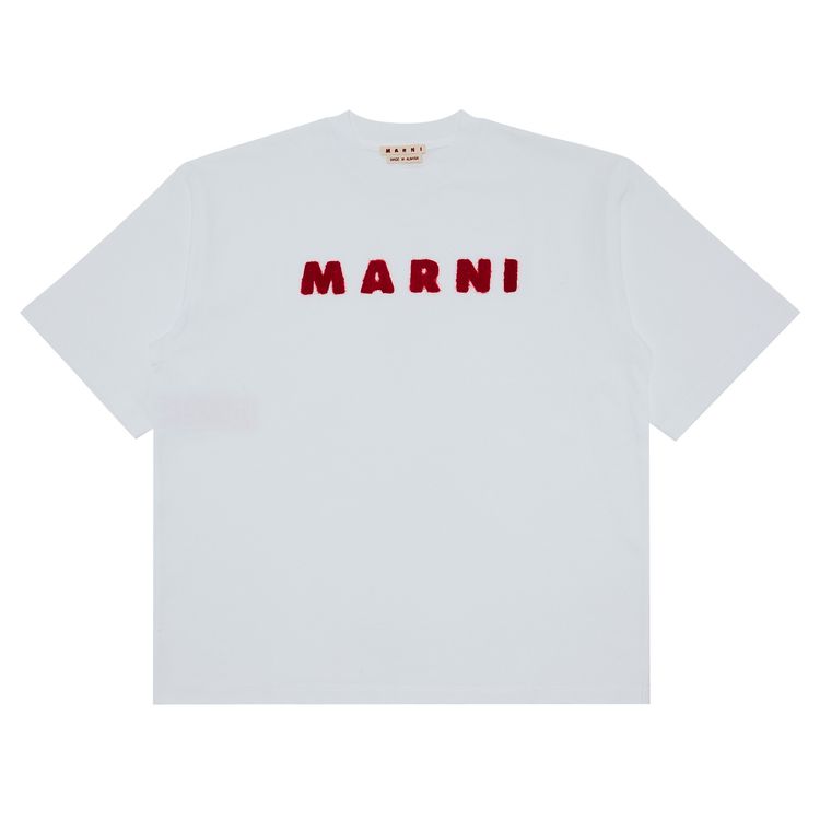 Marni Organic Compact Jersey T Shirt Lily White
