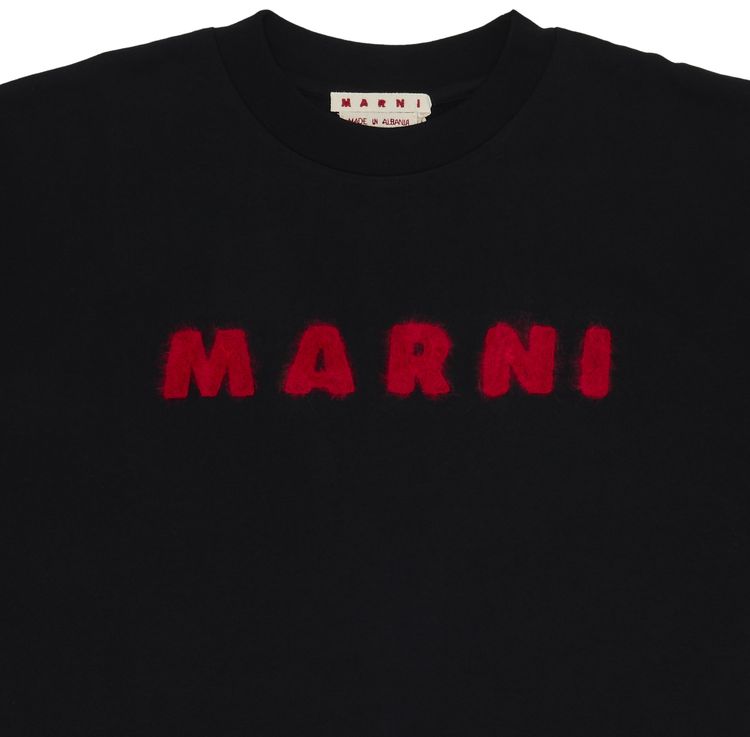 Marni Organic Compact Jersey T Shirt Black