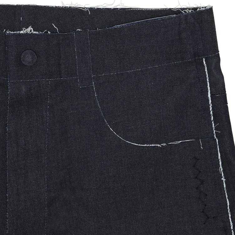 Marni Trompe LOeil Stretch Denim Trousers Dark Blue