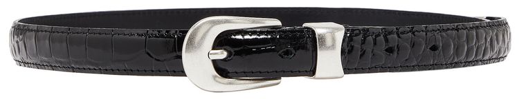 Our Legacy Crocodile Embossed Belt Black
