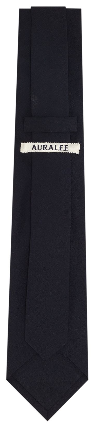 Auralee Super Fine Tropical Wool Tie Navy