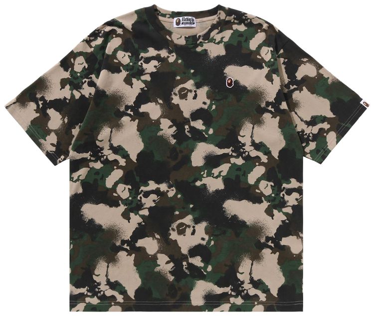 BAPE Map Camo Ape Head One Point Relaxed Fit Tee Green