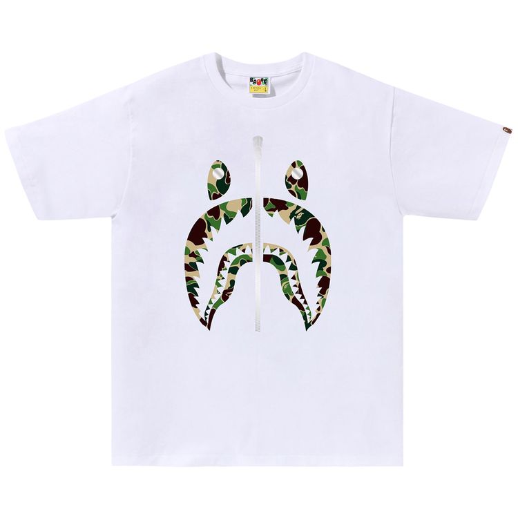 BAPE ABC Camo Shark Tee WhiteGreen