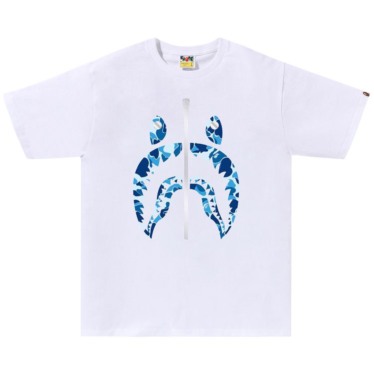 BAPE ABC Camo Shark Tee WhiteBlue