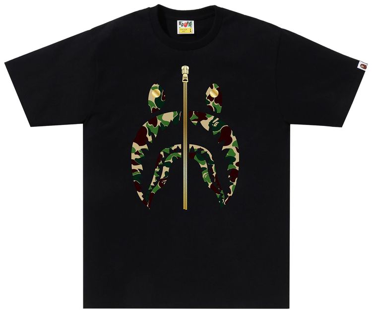 BAPE ABC Camo Shark Tee BlackGreen