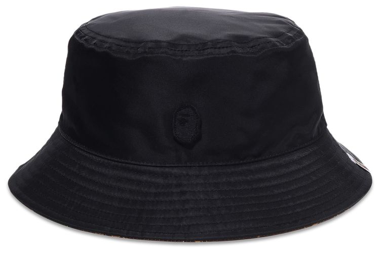 BAPE College Monogram Reversible Buckle Hat Black