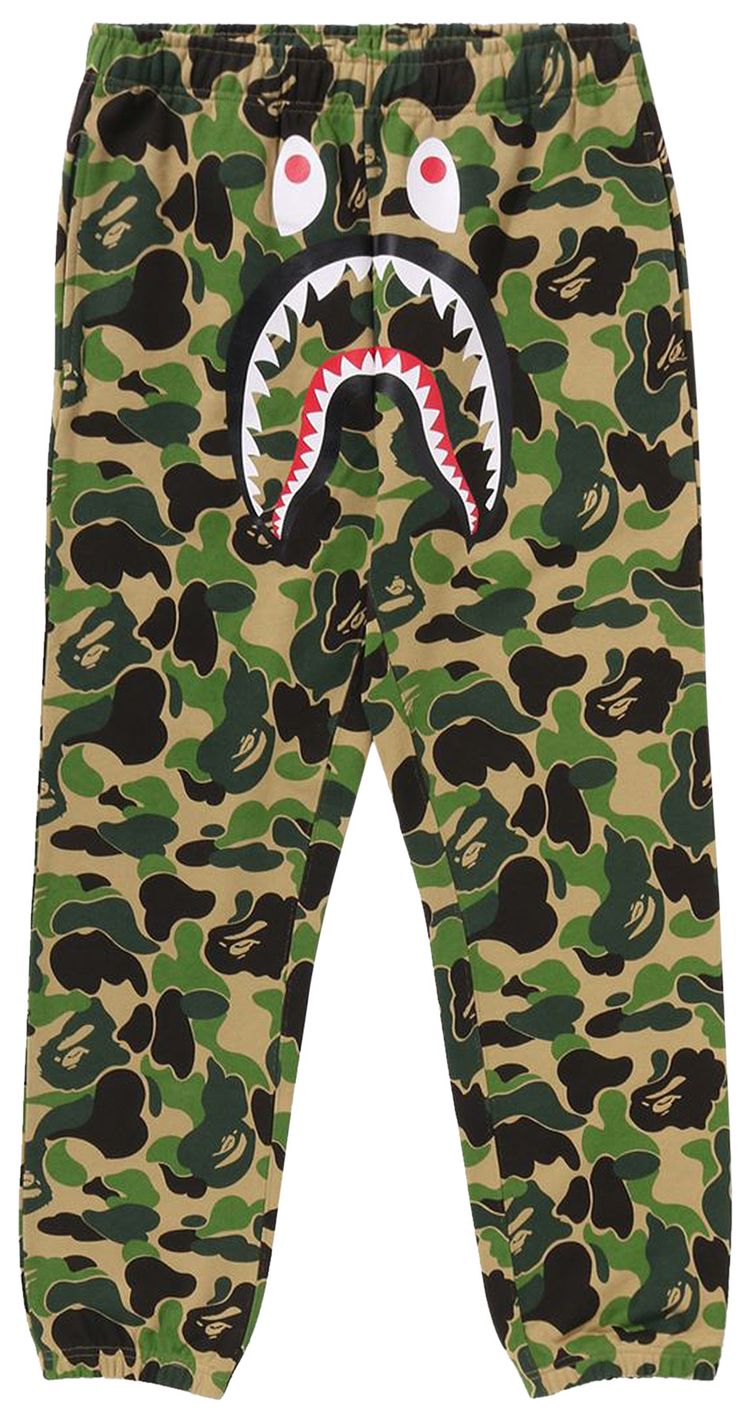 BAPE ABC Camo Shark Regular Fit Sweatpants Green
