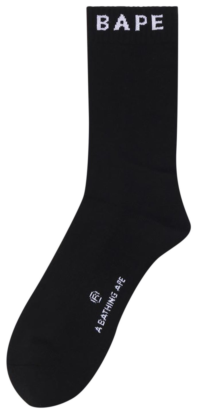 BAPE Socks 3 Pack Black