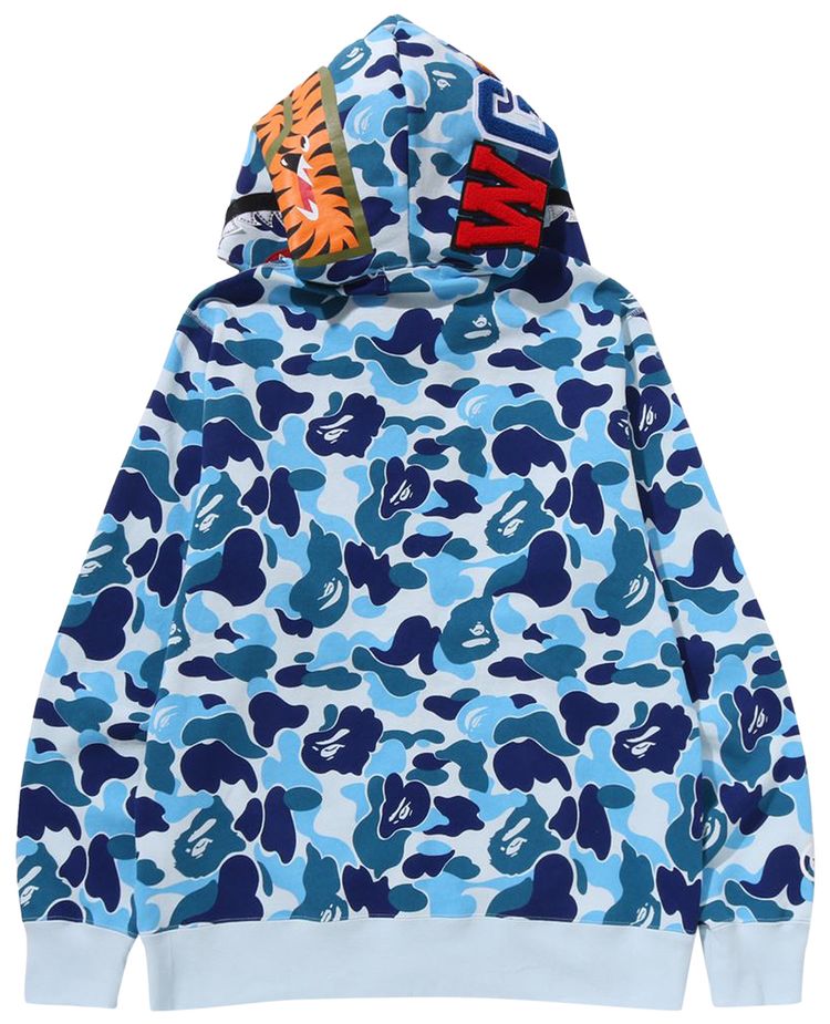 BAPE ABC Camo Crystal Stone Shark Full Zip Hoodie Blue