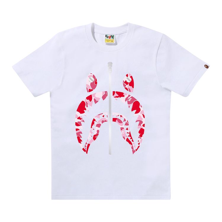 BAPE ABC Camo Shark Tee WhitePink