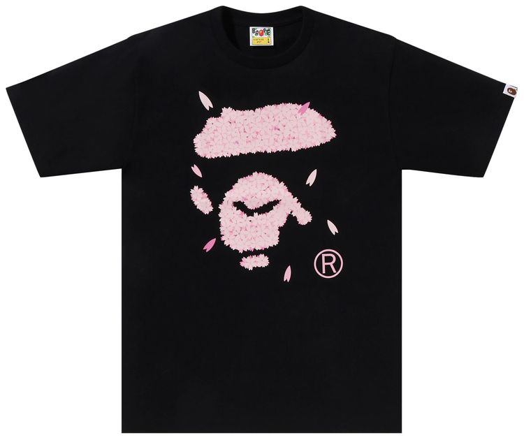 BAPE Sakura Ape Face Tee Black
