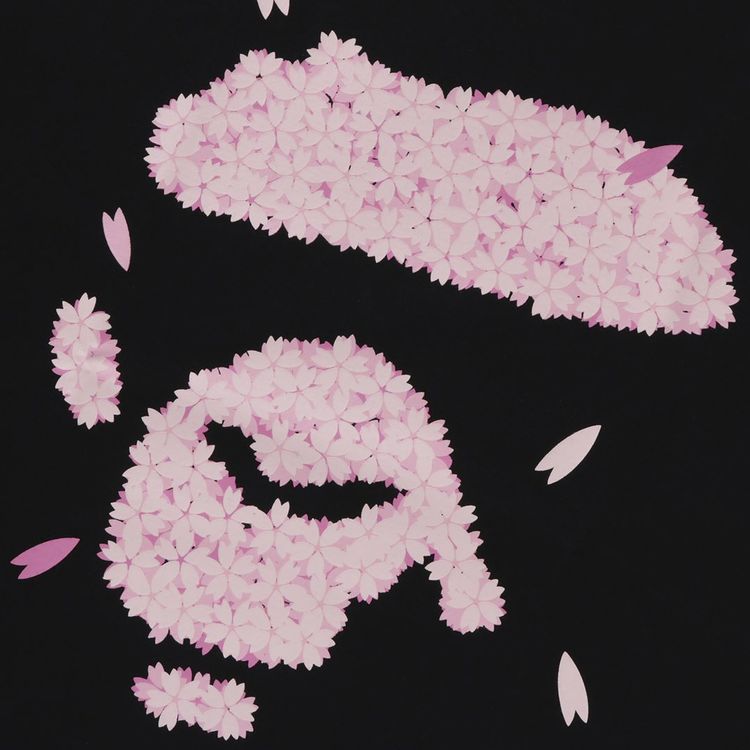 BAPE Sakura Ape Face Tee Black