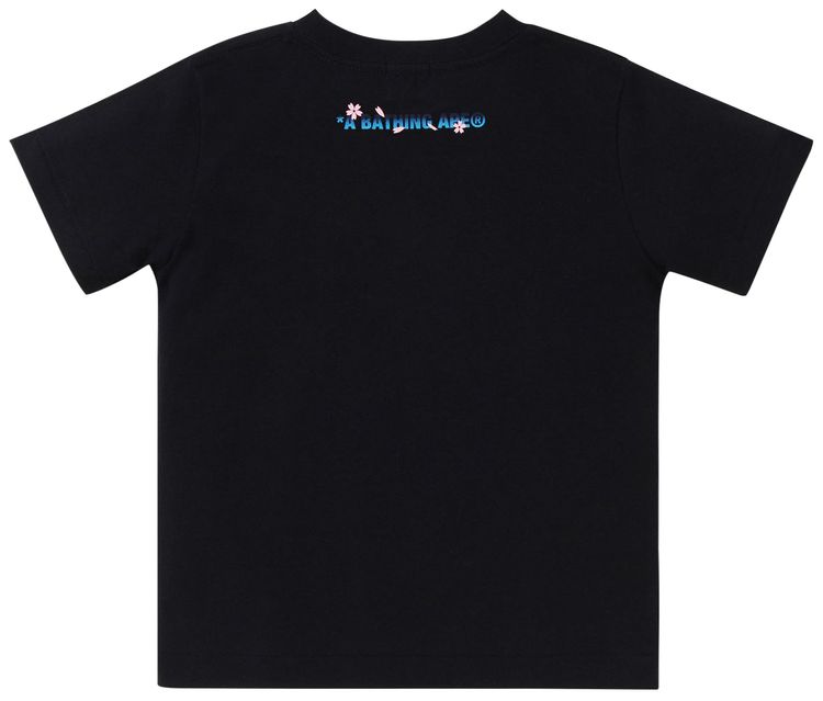 BAPE Kids Sakura Photo Ape Head Tee Black