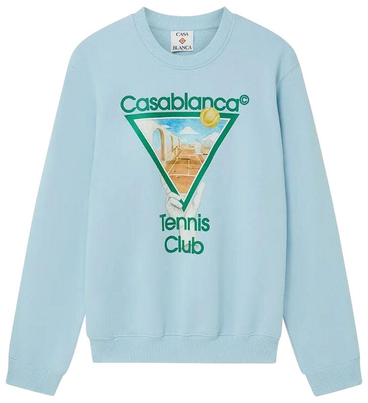 Casablanca Metaphysical Tennis Icon Sweatshirt Blue