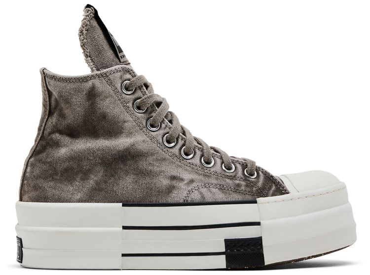 Rick Owens x Converse DRKSHDW DBL DRKSTAR Chuck 70 High Washed Canvas Pack   Concrete