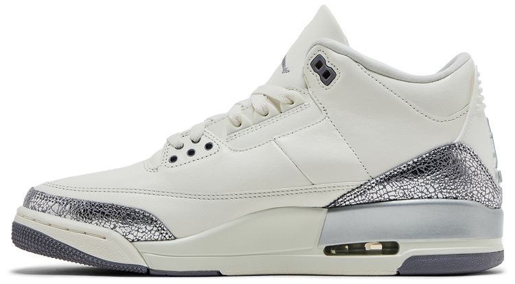 Wmns Air Jordan 3 Retro Sail Metallic Silver