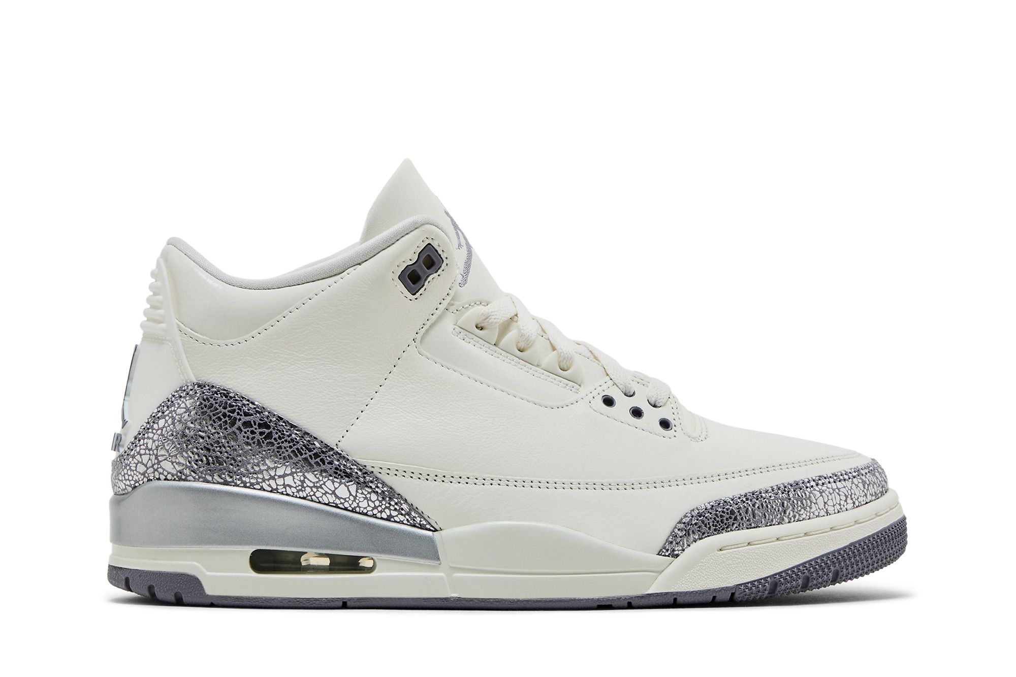 NIKE ☆ Air Jordan 3 Women’s ‘Sail Silver’ Women's Air Jordan 3 Retro 'Sail Metallic Silver' – TROPHY
