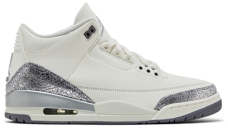 Wmns Air Jordan 3 Retro Sail Metallic Silver