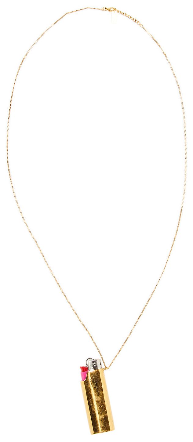 Saint Laurent Lighter Holder Necklace Gold