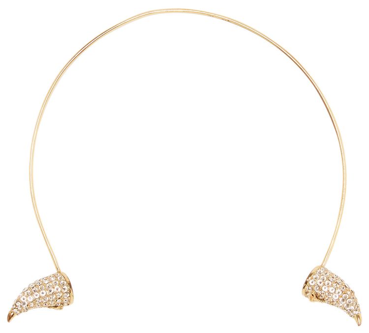 Vivienne Westwood Crystal Horn Tiara Gold