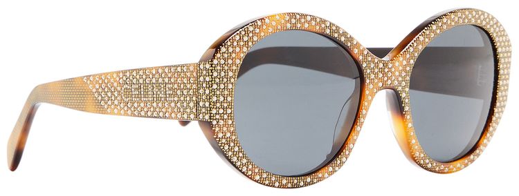 CELINE Oval Sunglasses Brown