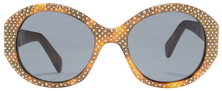 CELINE Oval Sunglasses Brown