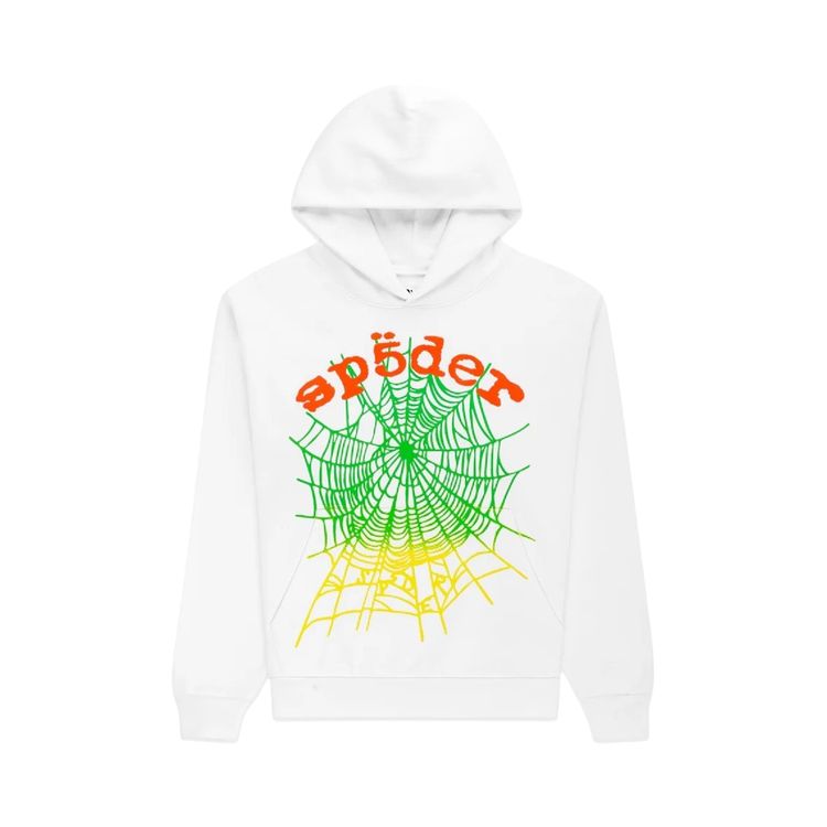 Sp5der Og Web V2 Gradient Hoodie White