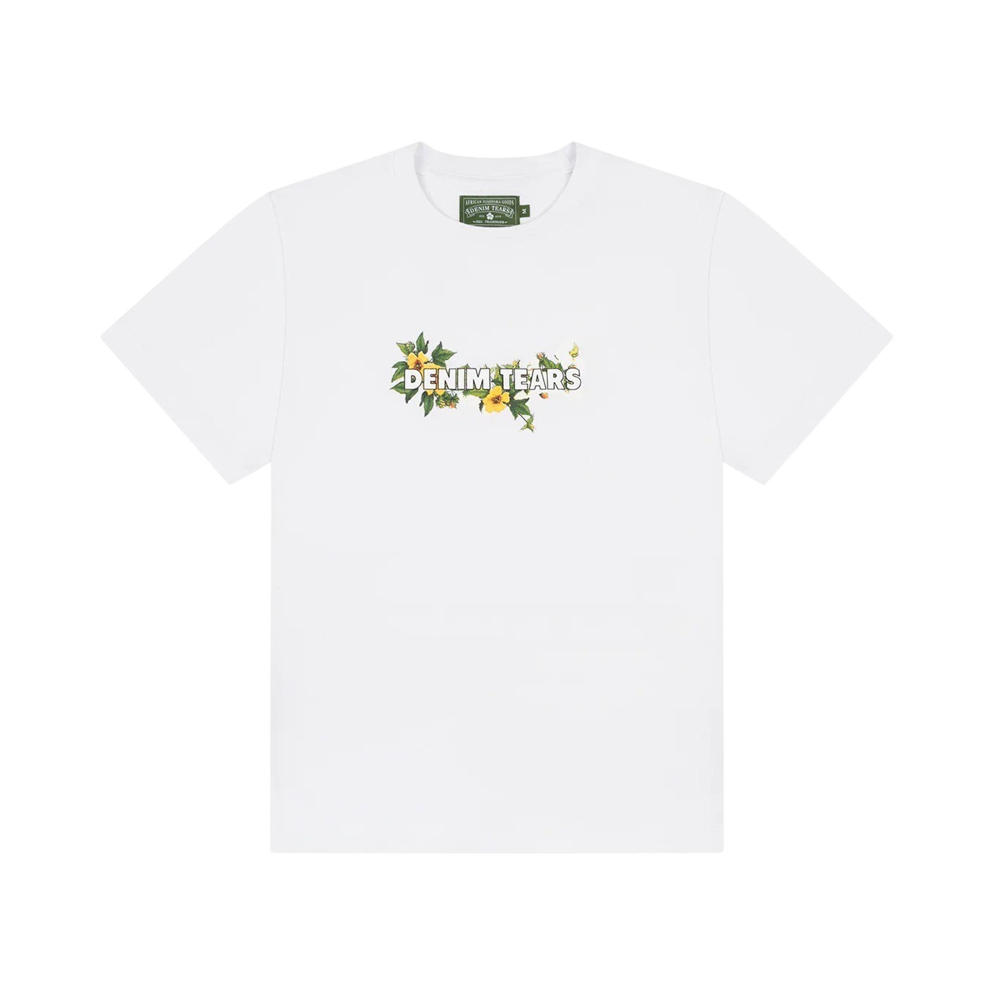 Buy Denim Tears Cotton Floral Logo Tee 'White