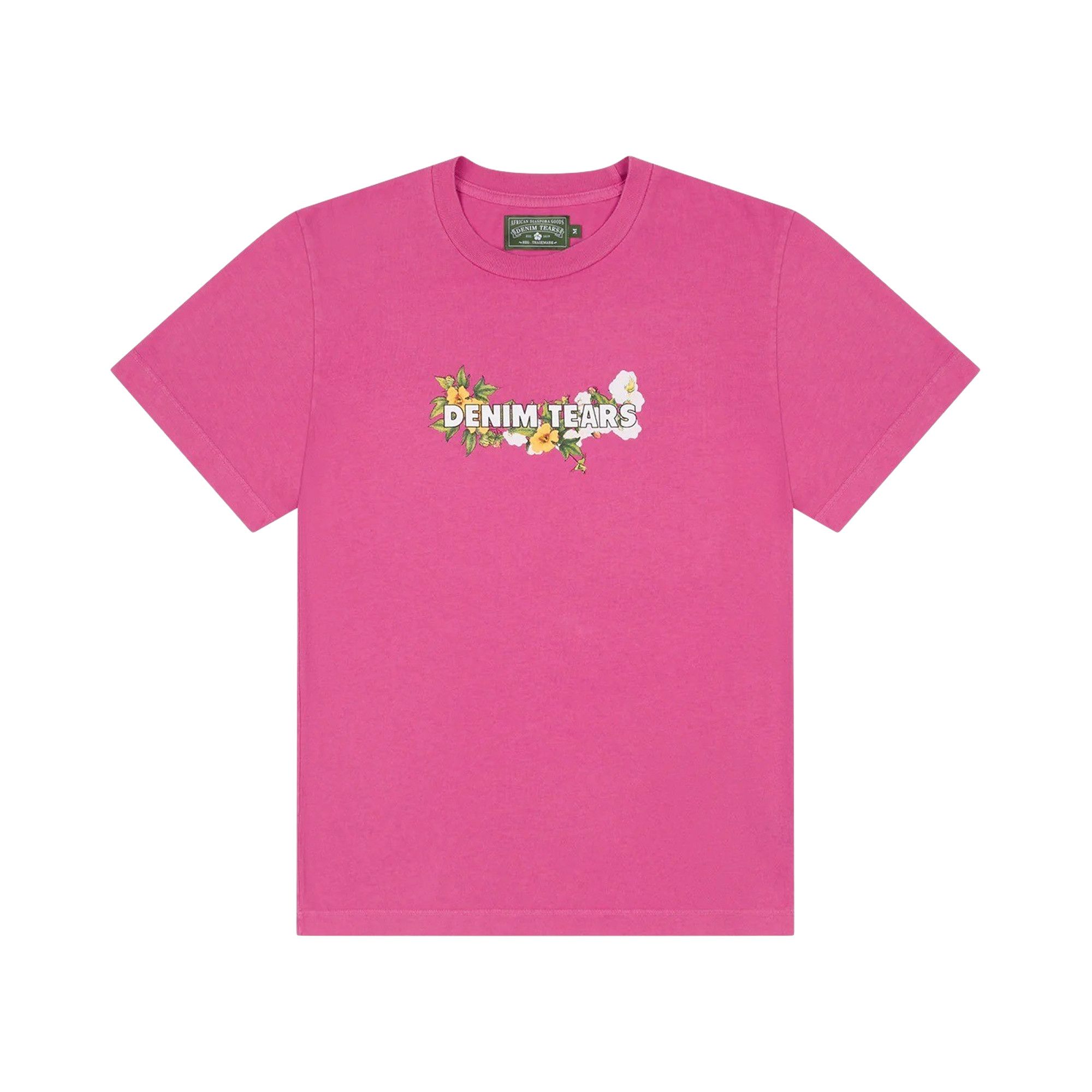 New25SS★Denim Tears Floral Logo Tシャツ コットン 花柄 ロゴ Buy Denim Tears Cotton Floral Logo Tee 'Pink