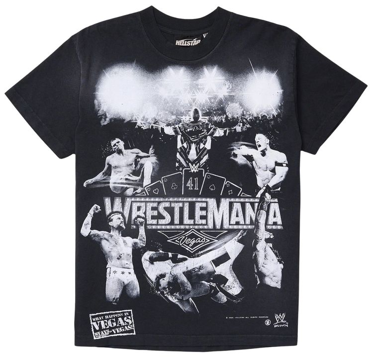 Hellstar x WWE Wrestlemania T Shirt Black