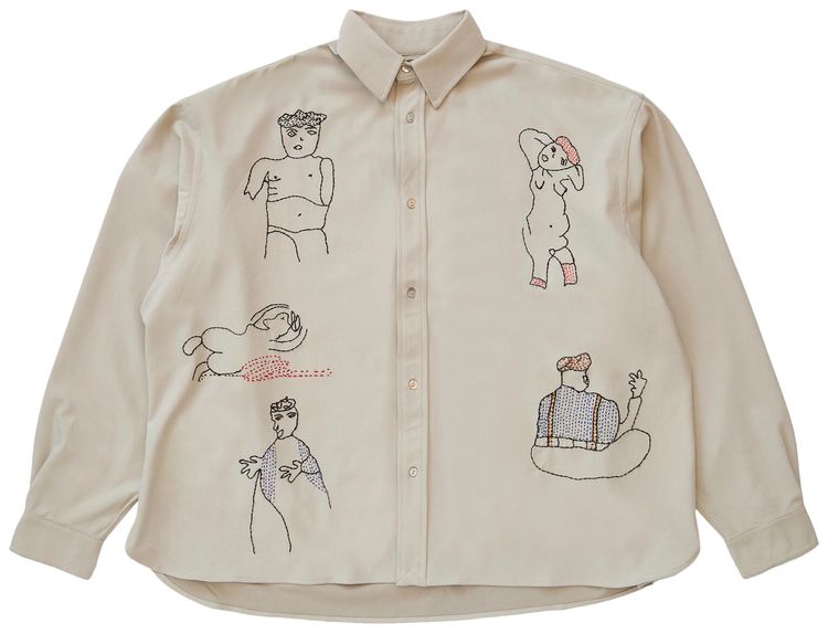 Glass Cypress Oversized 5 Figure Shirt Ivory