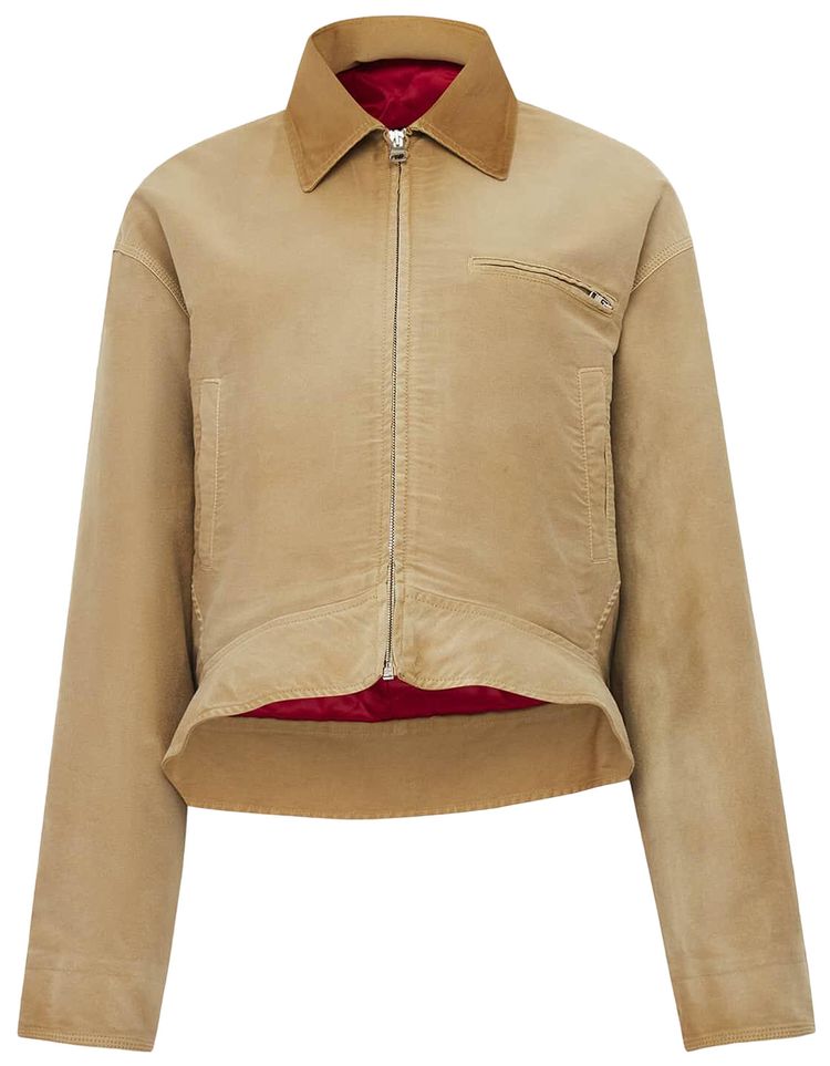 JW Anderson Curved Hem Workwear Jacket Beige