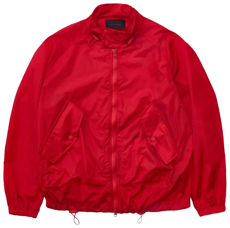Simone Rocha Embroidered Drawstring Detail Harrington Jacket Red