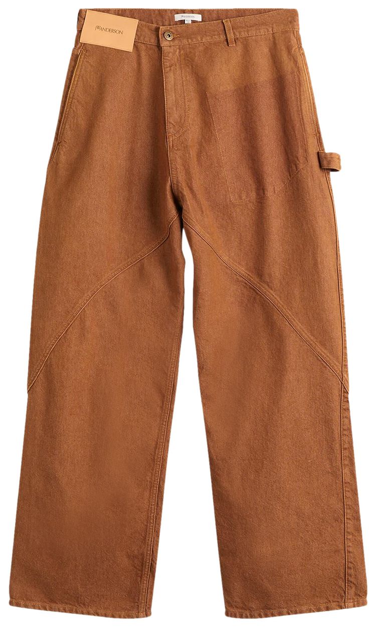 JW Anderson Aged Twisted Workwear Jeans Rust