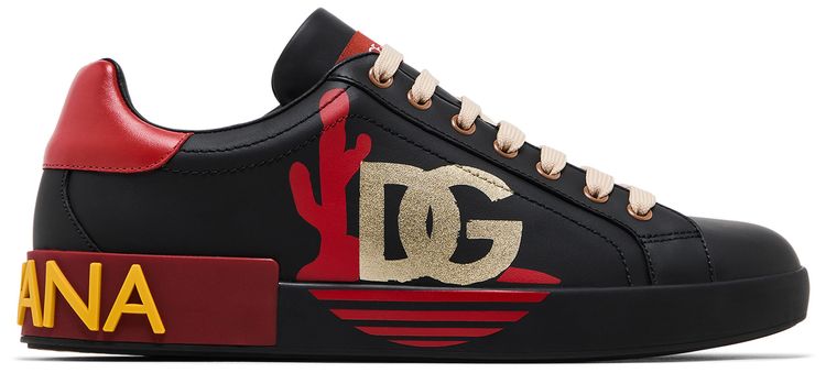 Dolce  Gabbana Portofino Low Black Red Cactus