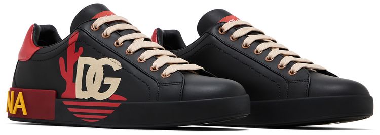 Dolce  Gabbana Portofino Low Black Red Cactus