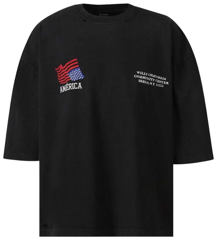 Willy Chavarria America Community Center Buffalo Tee Black