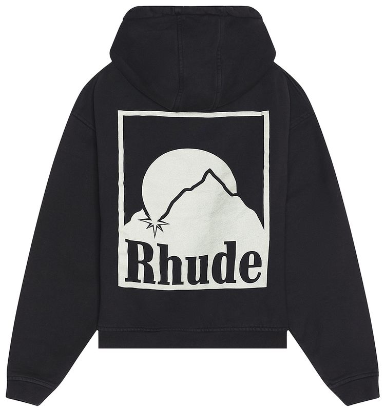 Rhude Moonlight Badge Hoodie Vintage Black