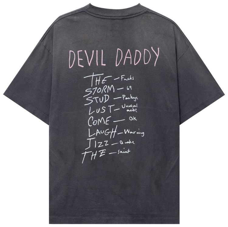 SAINT Mxxxxxx Devil Daddy Short Sleeves T Shirt Black