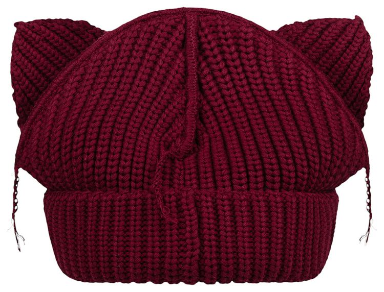 Charles Jeffrey Loverboy Chunky Ears Beanie Red Bordeaux