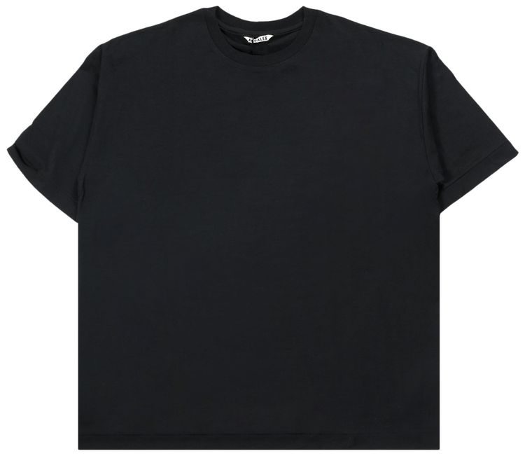 Auralee Super Soft Wool Jersey T Shirt Black
