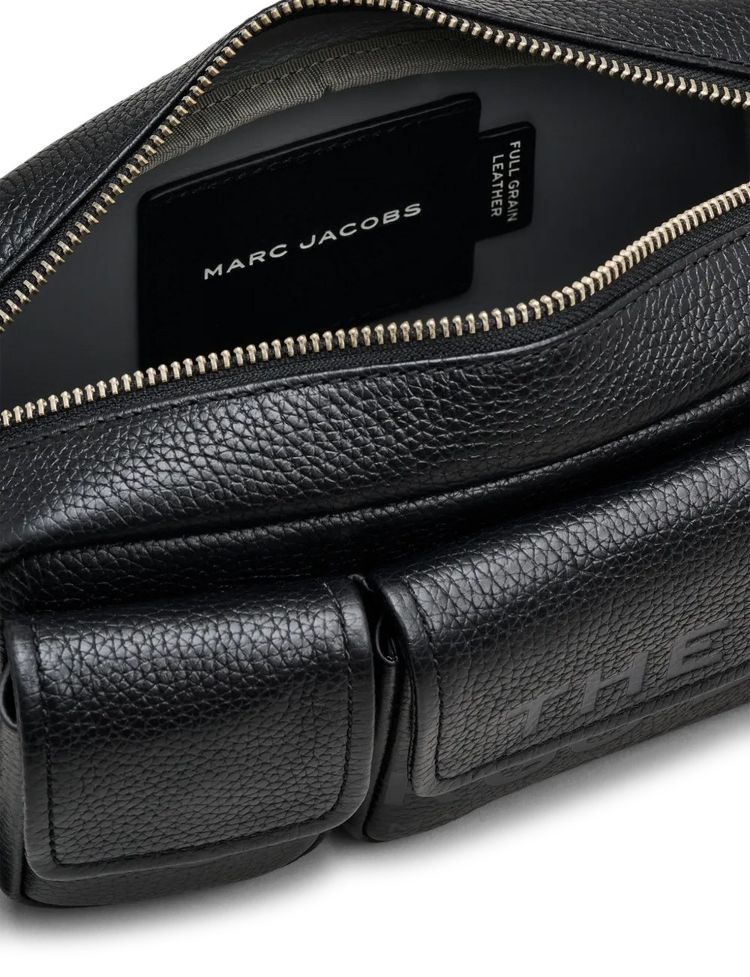Marc Jacobs Leather Cargo Shoulder Bag Black