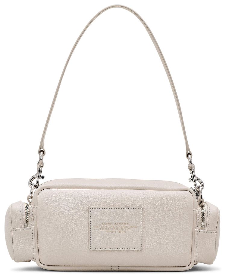 Marc Jacobs Leather Cargo Shoulder Bag CottonSil