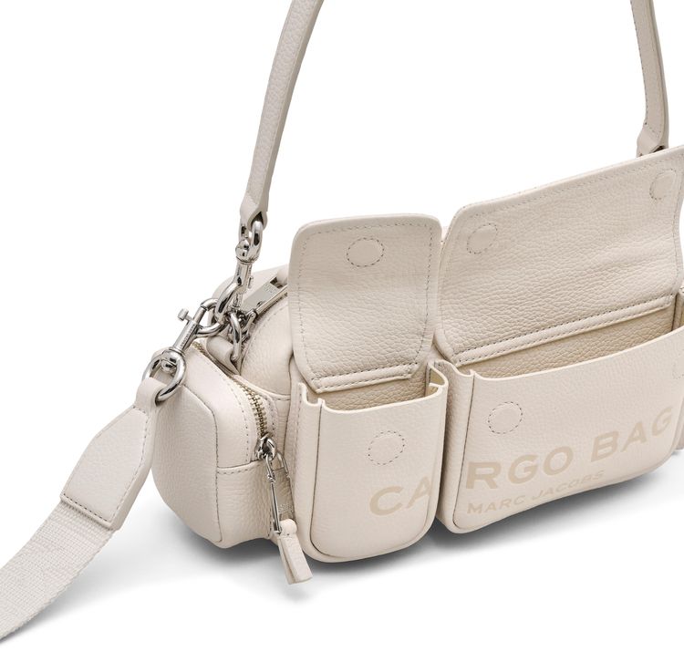 Marc Jacobs Leather Cargo Shoulder Bag CottonSil