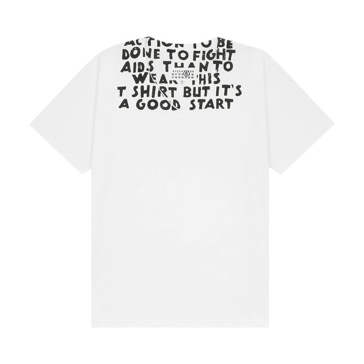 MM6 Maison Margiela V Neck T Shirt White