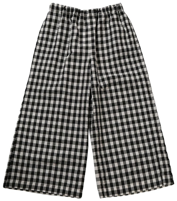 Tao Comme des Garcons Checked High Waist Wide Leg Pants BlackWhite